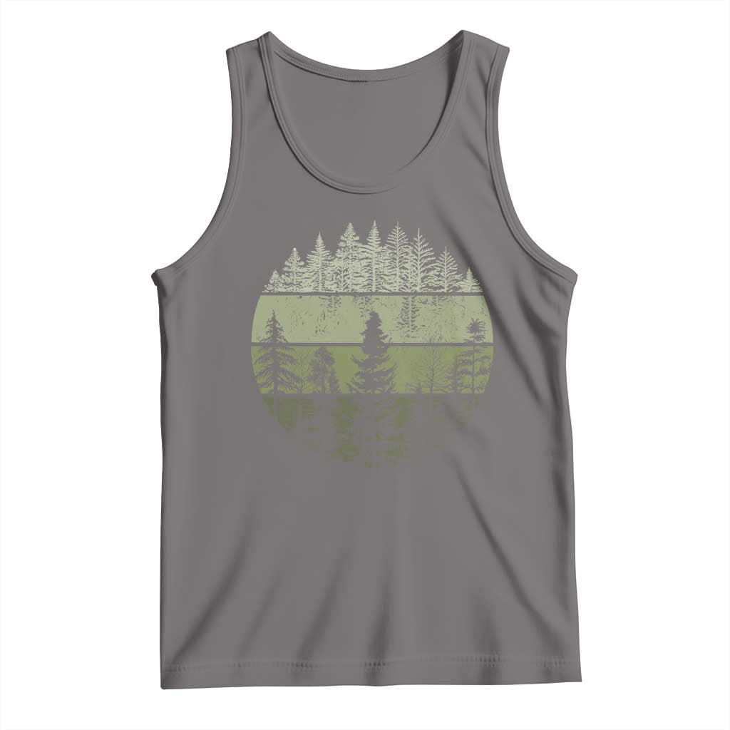 Retro Forest Trees Outdoors Nature Tank Top Vintage Wildlife - Wonder Print Shop