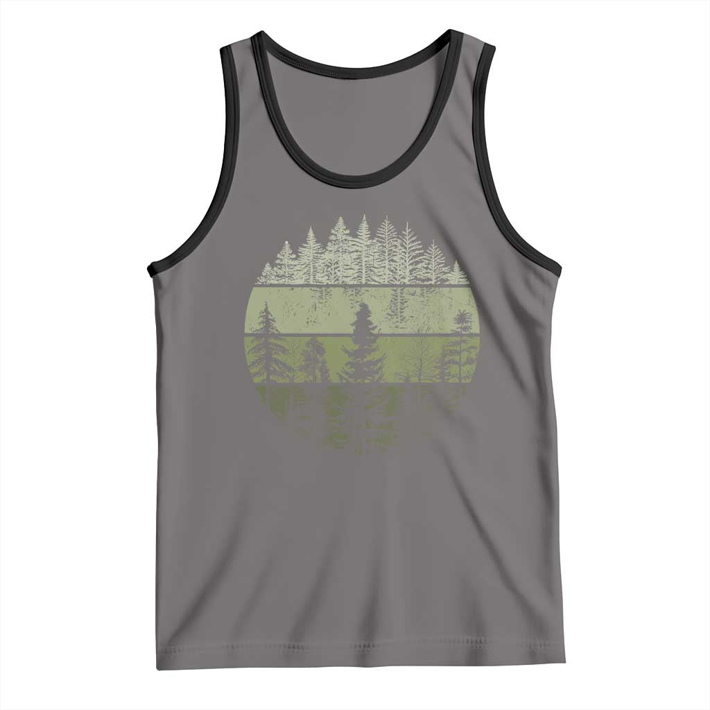 Retro Forest Trees Outdoors Nature Tank Top Vintage Wildlife - Wonder Print Shop