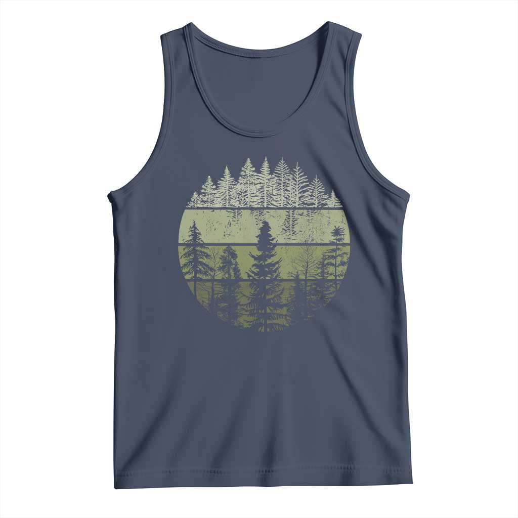 Retro Forest Trees Outdoors Nature Tank Top Vintage Wildlife - Wonder Print Shop