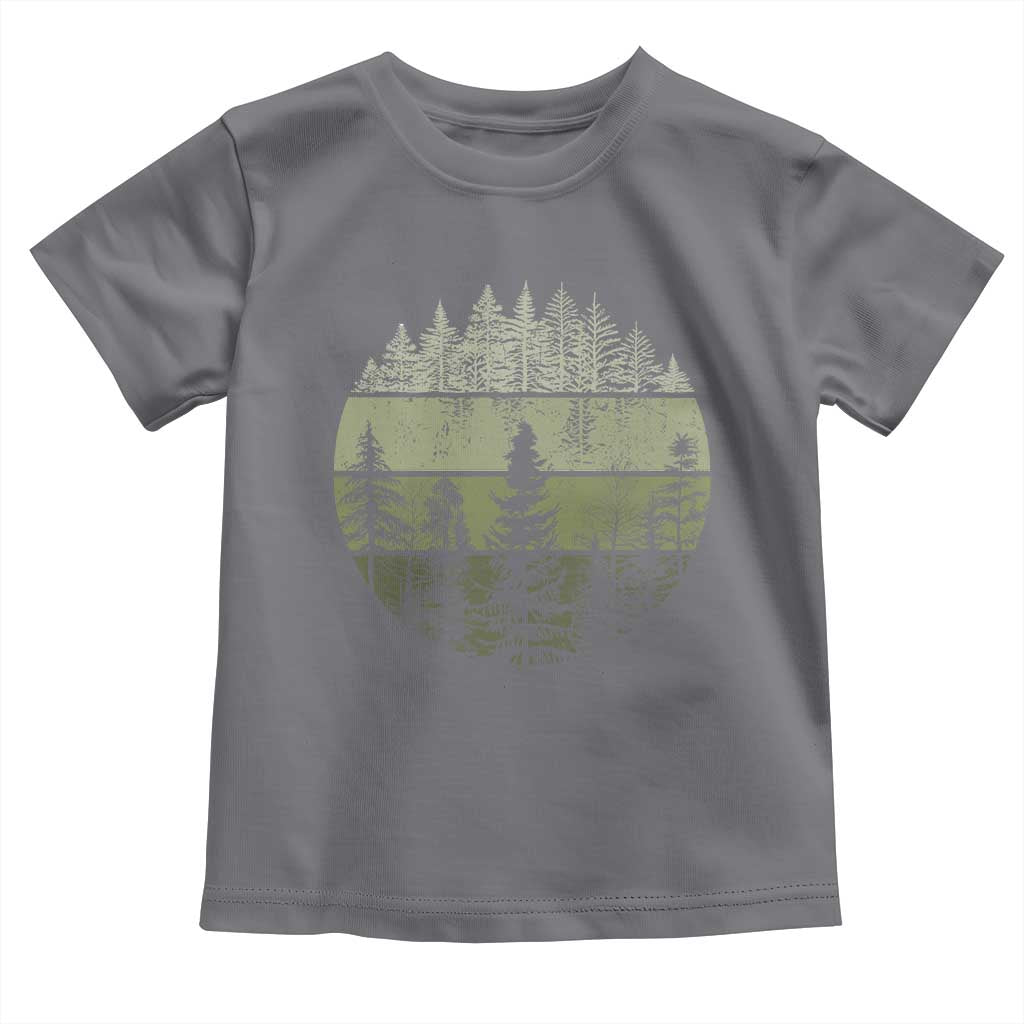 Retro Forest Trees Outdoors Nature Toddler T Shirt Vintage Wildlife - Wonder Print Shop