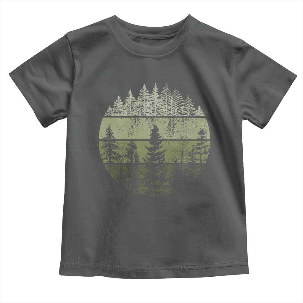 Retro Forest Trees Outdoors Nature Toddler T Shirt Vintage Wildlife - Wonder Print Shop