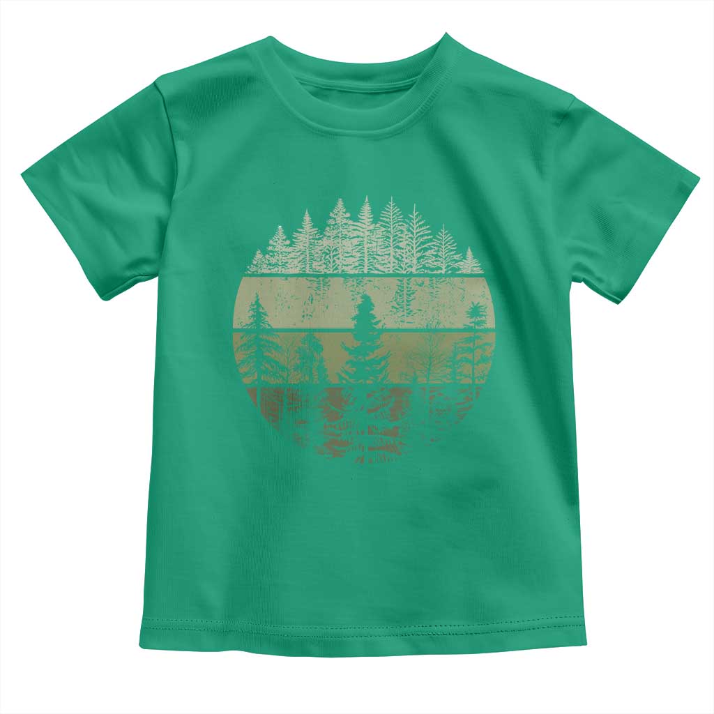 Retro Forest Trees Outdoors Nature Toddler T Shirt Vintage Wildlife - Wonder Print Shop