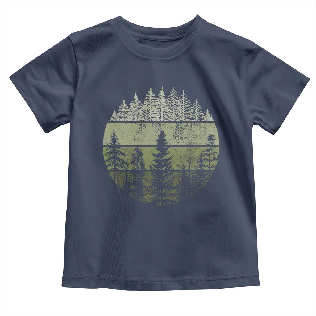 Retro Forest Trees Outdoors Nature Toddler T Shirt Vintage Wildlife - Wonder Print Shop