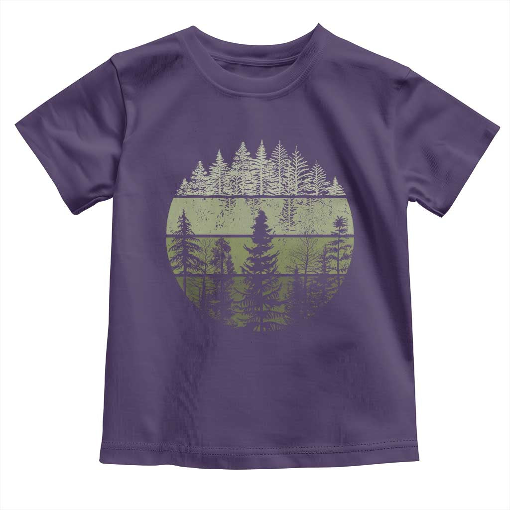 Retro Forest Trees Outdoors Nature Toddler T Shirt Vintage Wildlife - Wonder Print Shop