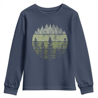 Retro Forest Trees Outdoors Nature Youth Sweatshirt Vintage Wildlife - Wonder Print Shop