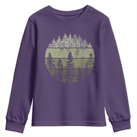 Retro Forest Trees Outdoors Nature Youth Sweatshirt Vintage Wildlife - Wonder Print Shop