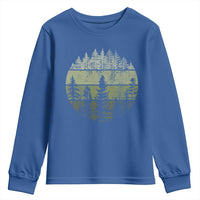 Retro Forest Trees Outdoors Nature Youth Sweatshirt Vintage Wildlife - Wonder Print Shop