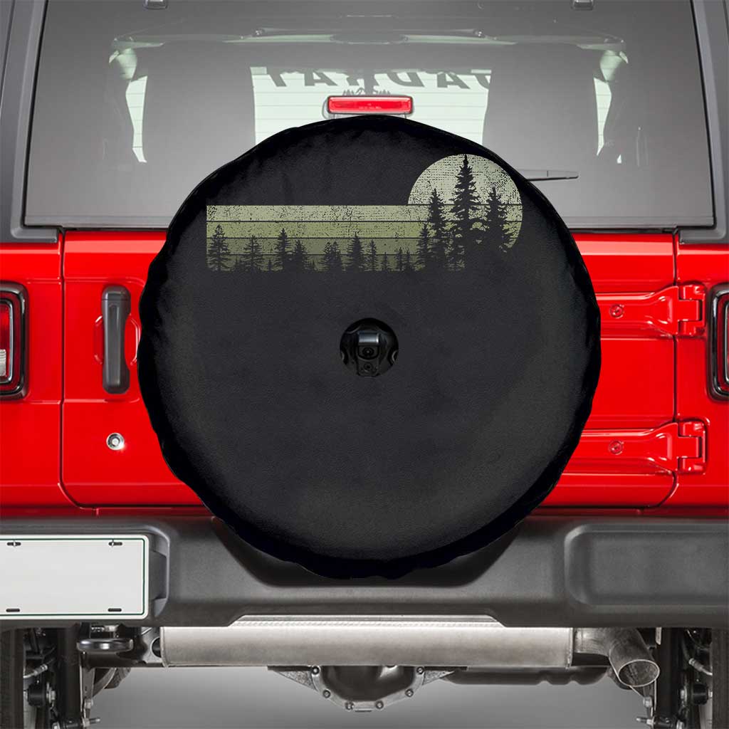 Trees Wildlife Nature Vintage Forest Spare Tire Cover - Wonder Print Shop