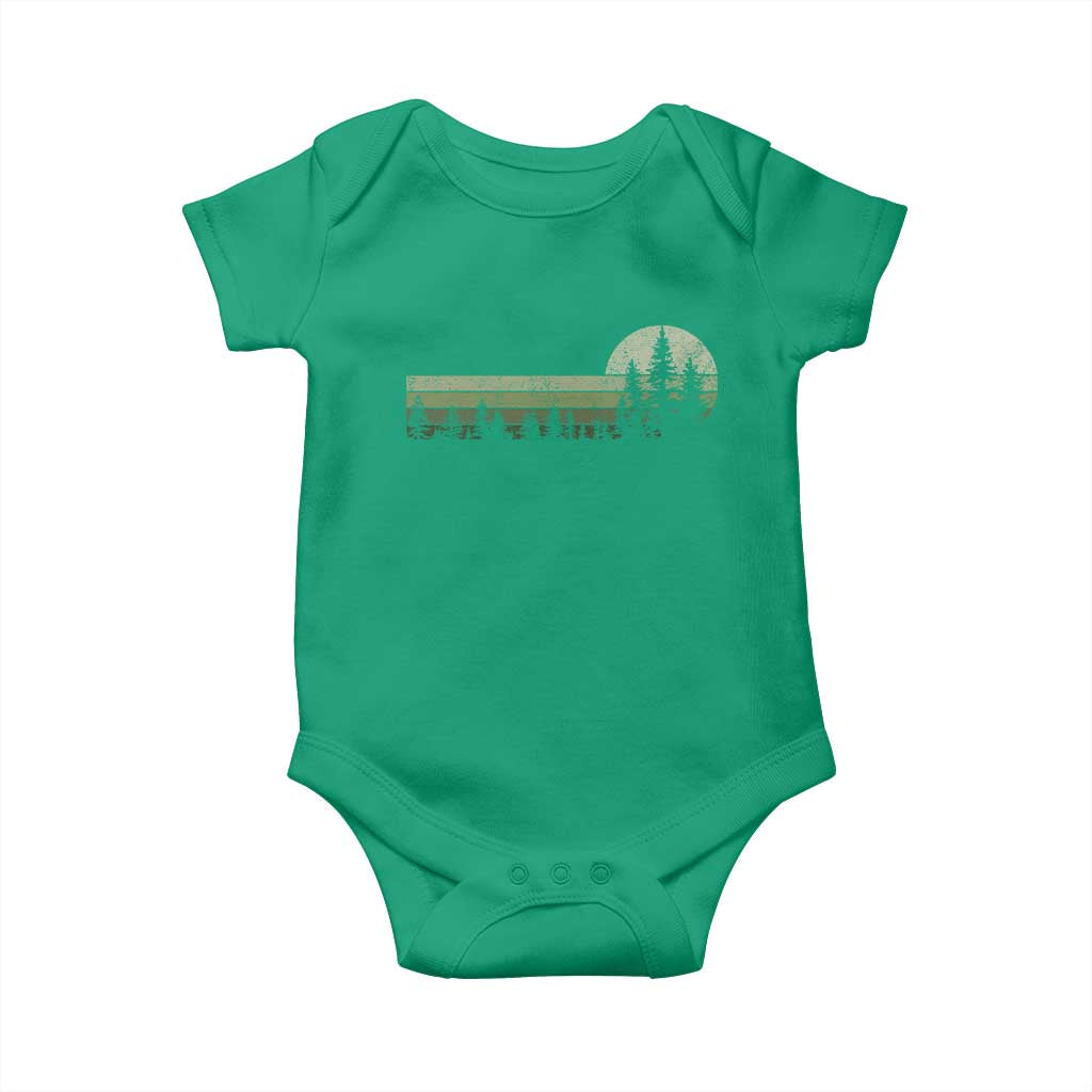 Trees Wildlife Nature Vintage Forest Baby Onesie - Wonder Print Shop
