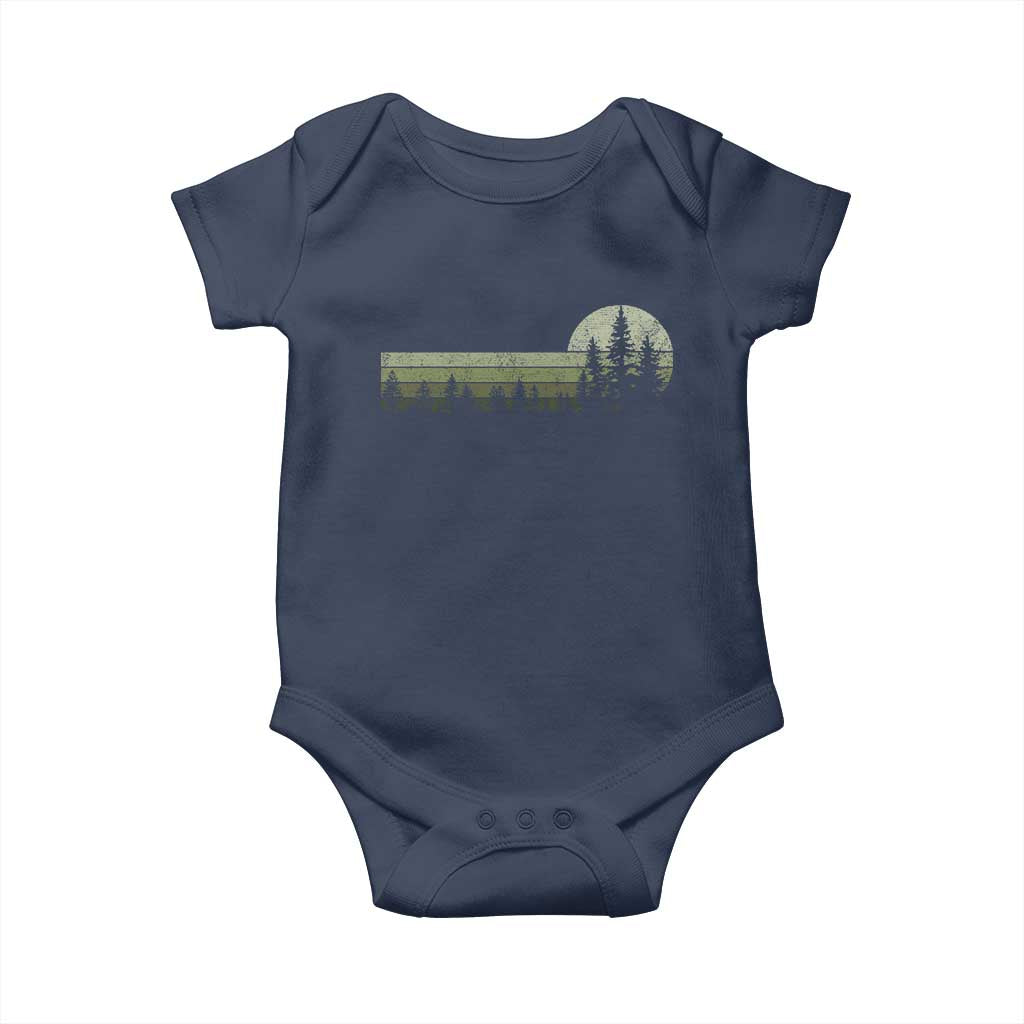Trees Wildlife Nature Vintage Forest Baby Onesie - Wonder Print Shop