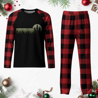 Trees Wildlife Nature Vintage Forest Plaid Pajama Set - Wonder Print Shop