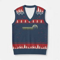Trees Wildlife Nature Vintage Forest V-Neck Knit Sweater Vest - Wonder Print Shop