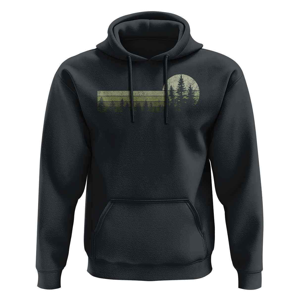 Trees Wildlife Nature Vintage Forest Hoodie - Wonder Print Shop