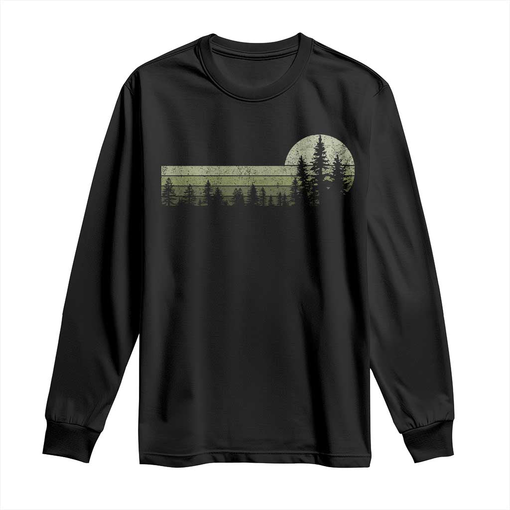 Trees Wildlife Nature Vintage Forest Long Sleeve Shirt - Wonder Print Shop