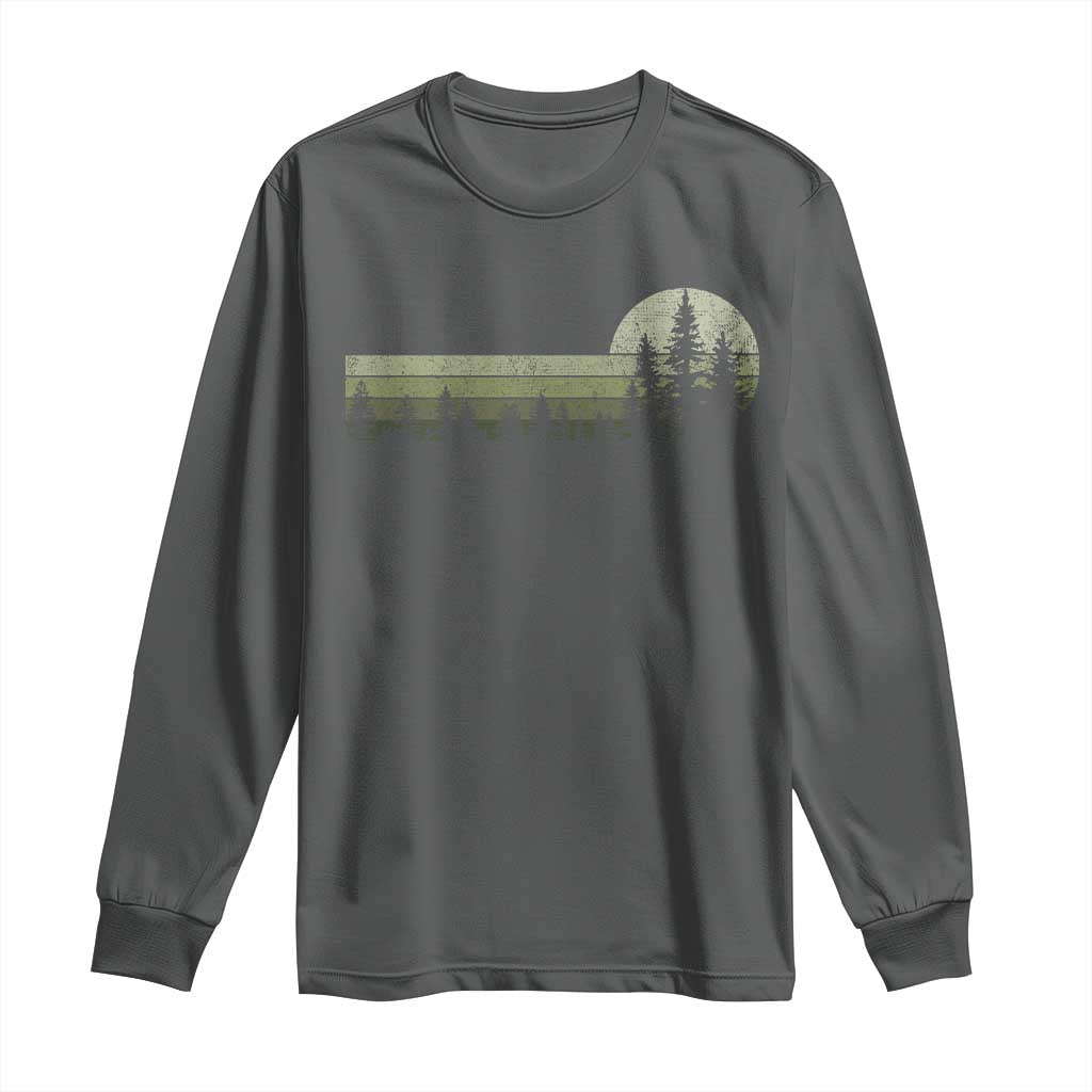 Trees Wildlife Nature Vintage Forest Long Sleeve Shirt - Wonder Print Shop