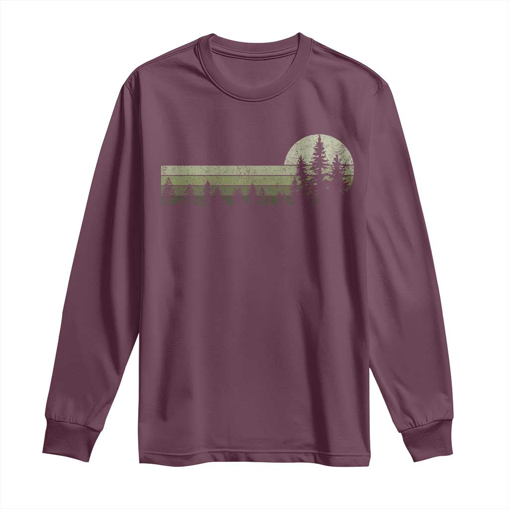 Trees Wildlife Nature Vintage Forest Long Sleeve Shirt - Wonder Print Shop