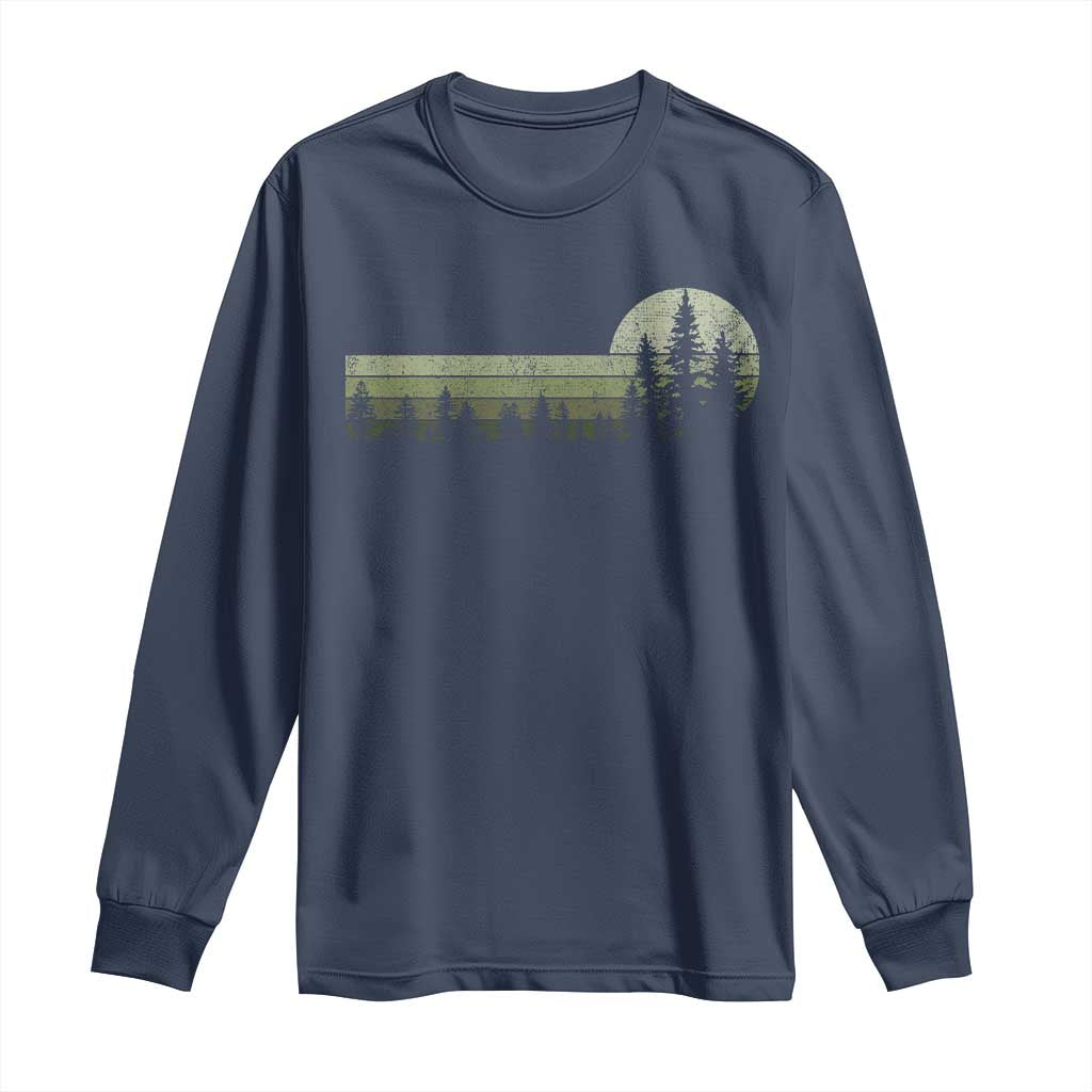Trees Wildlife Nature Vintage Forest Long Sleeve Shirt - Wonder Print Shop