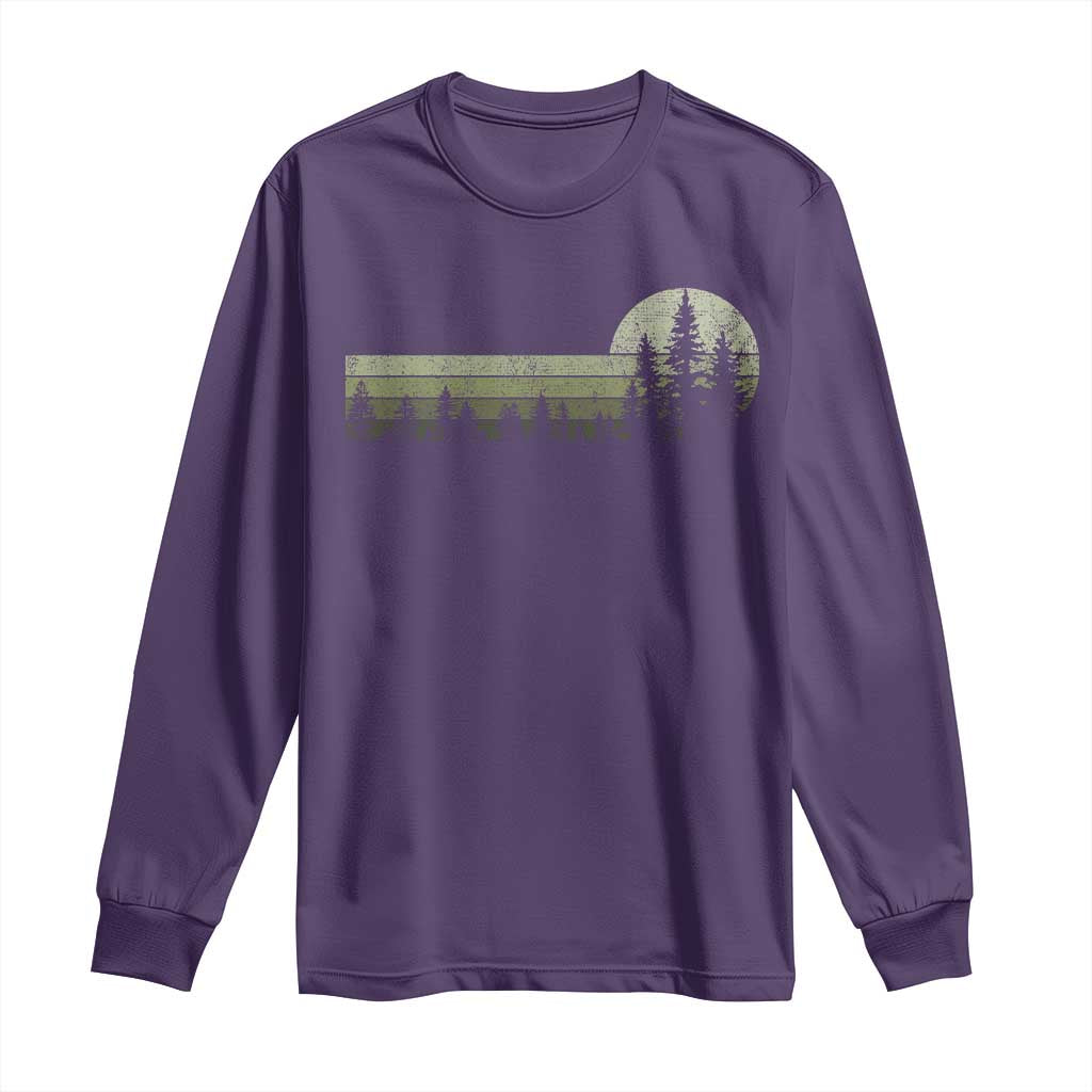 Trees Wildlife Nature Vintage Forest Long Sleeve Shirt - Wonder Print Shop