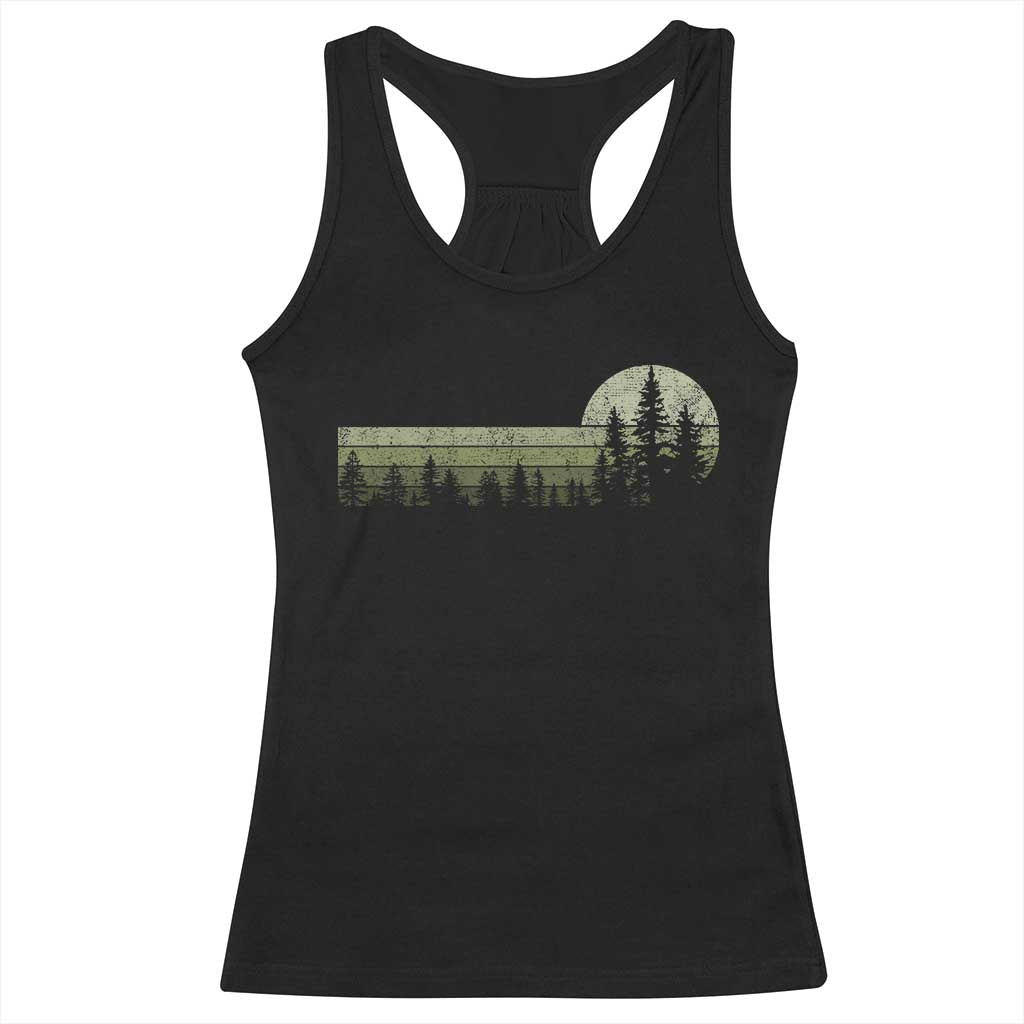 Trees Wildlife Nature Vintage Forest Racerback Tank Top - Wonder Print Shop