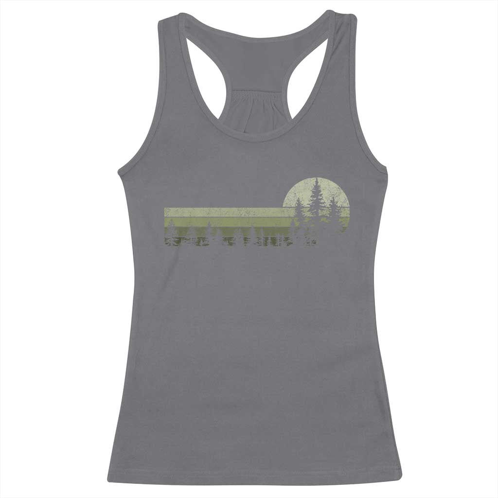 Trees Wildlife Nature Vintage Forest Racerback Tank Top - Wonder Print Shop