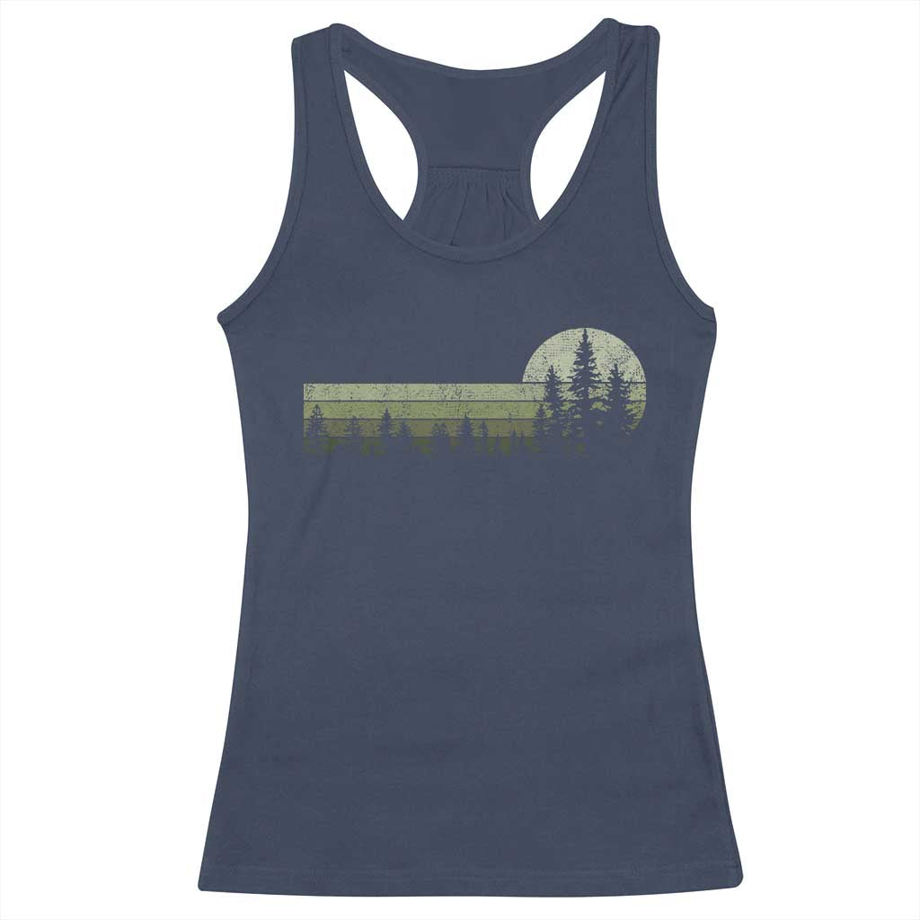 Trees Wildlife Nature Vintage Forest Racerback Tank Top - Wonder Print Shop