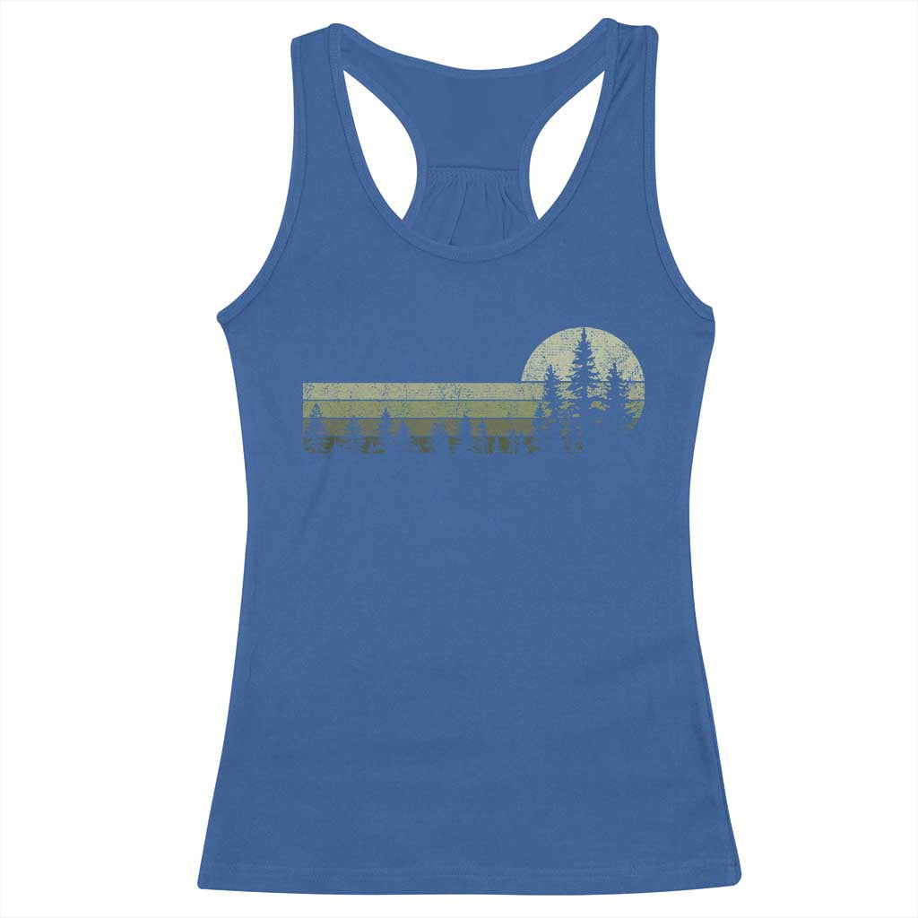 Trees Wildlife Nature Vintage Forest Racerback Tank Top - Wonder Print Shop