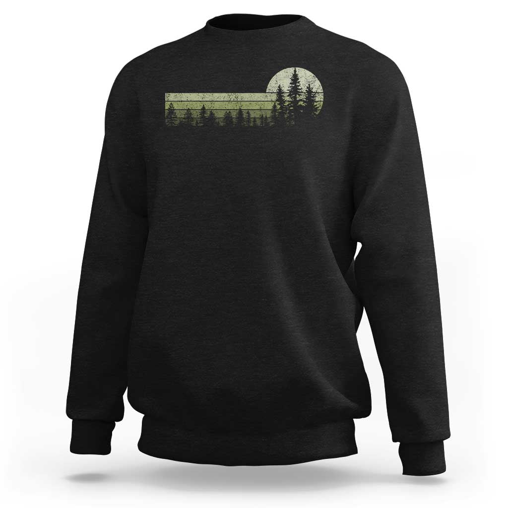 Trees Wildlife Nature Vintage Forest Sweatshirt - Wonder Print Shop