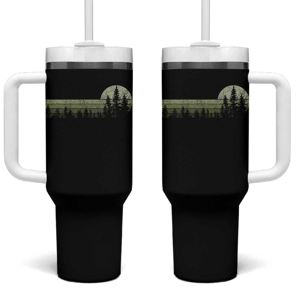 Trees Wildlife Nature Vintage Forest Tumbler With Handle - Wonder Print Shop