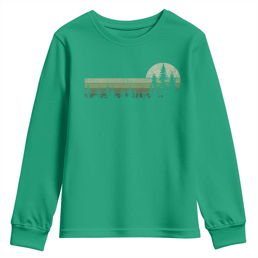 Trees Wildlife Nature Vintage Forest Youth Sweatshirt - Wonder Print Shop