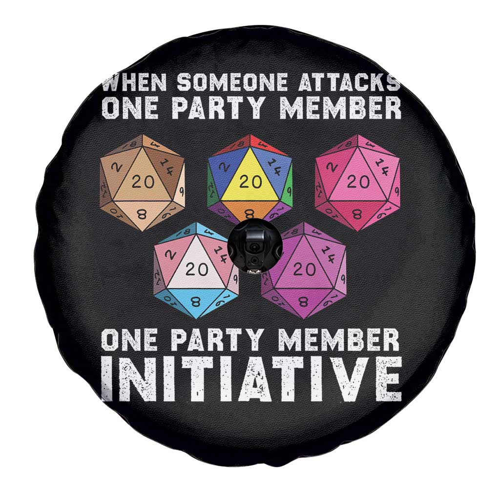When Someone Attacks One Party Member D20 Dice LGBTQ Ally Spare Tire Cover - Wonder Print Shop