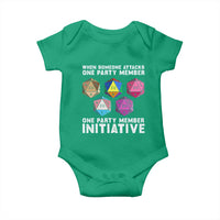 When Someone Attacks One Party Member D20 Dice LGBTQ Ally Baby Onesie - Wonder Print Shop