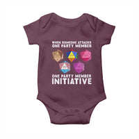 When Someone Attacks One Party Member D20 Dice LGBTQ Ally Baby Onesie - Wonder Print Shop