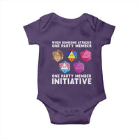 When Someone Attacks One Party Member D20 Dice LGBTQ Ally Baby Onesie - Wonder Print Shop