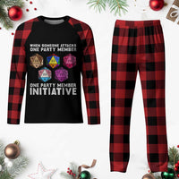 When Someone Attacks One Party Member D20 Dice LGBTQ Ally Plaid Pajama Set - Wonder Print Shop