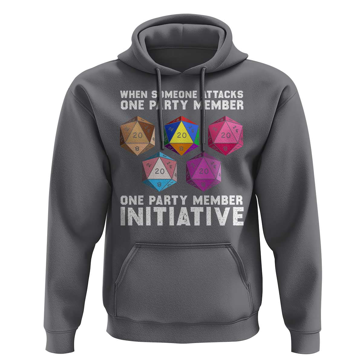 When Someone Attacks One Party Member D20 Dice LGBTQ Ally Hoodie - Wonder Print Shop