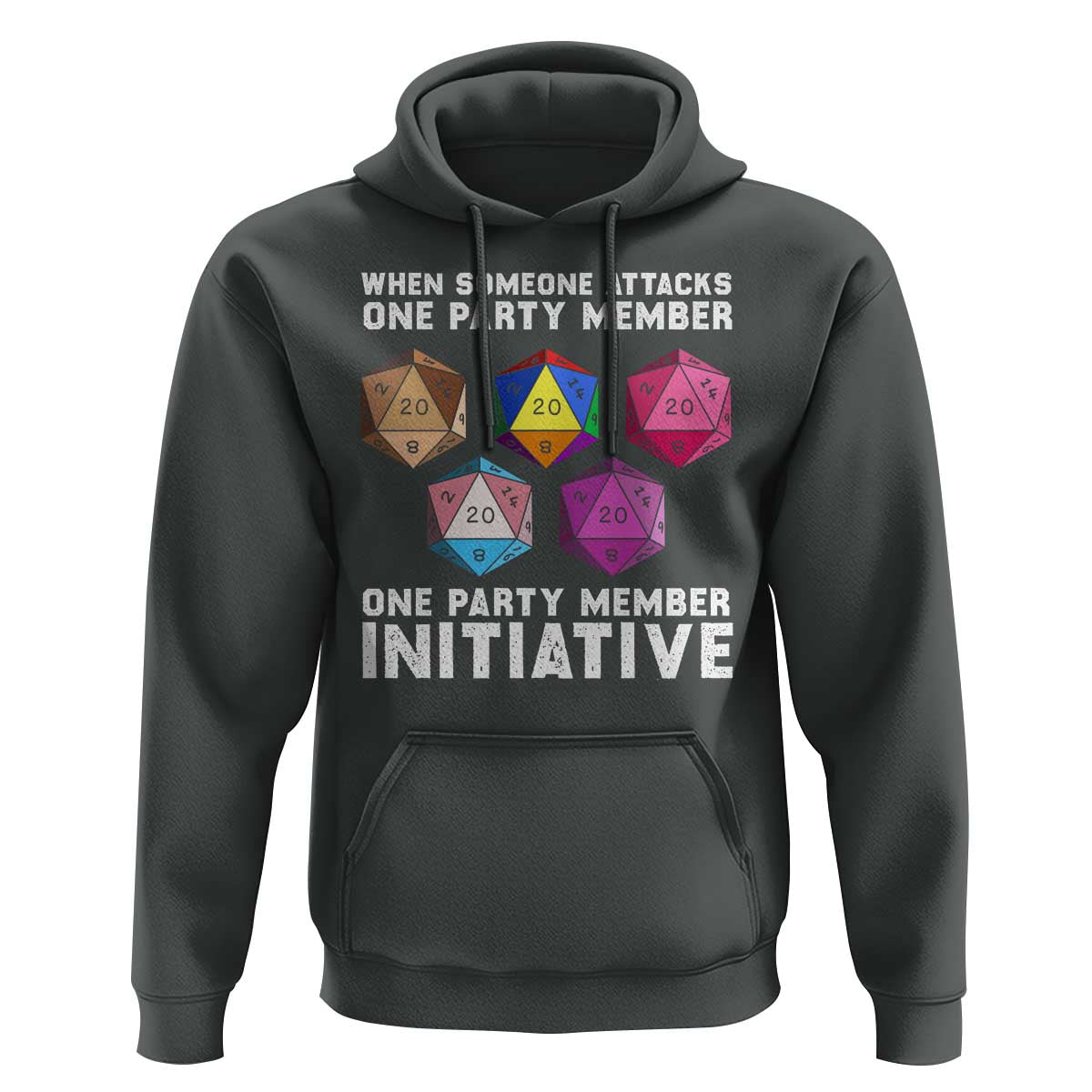 When Someone Attacks One Party Member D20 Dice LGBTQ Ally Hoodie - Wonder Print Shop