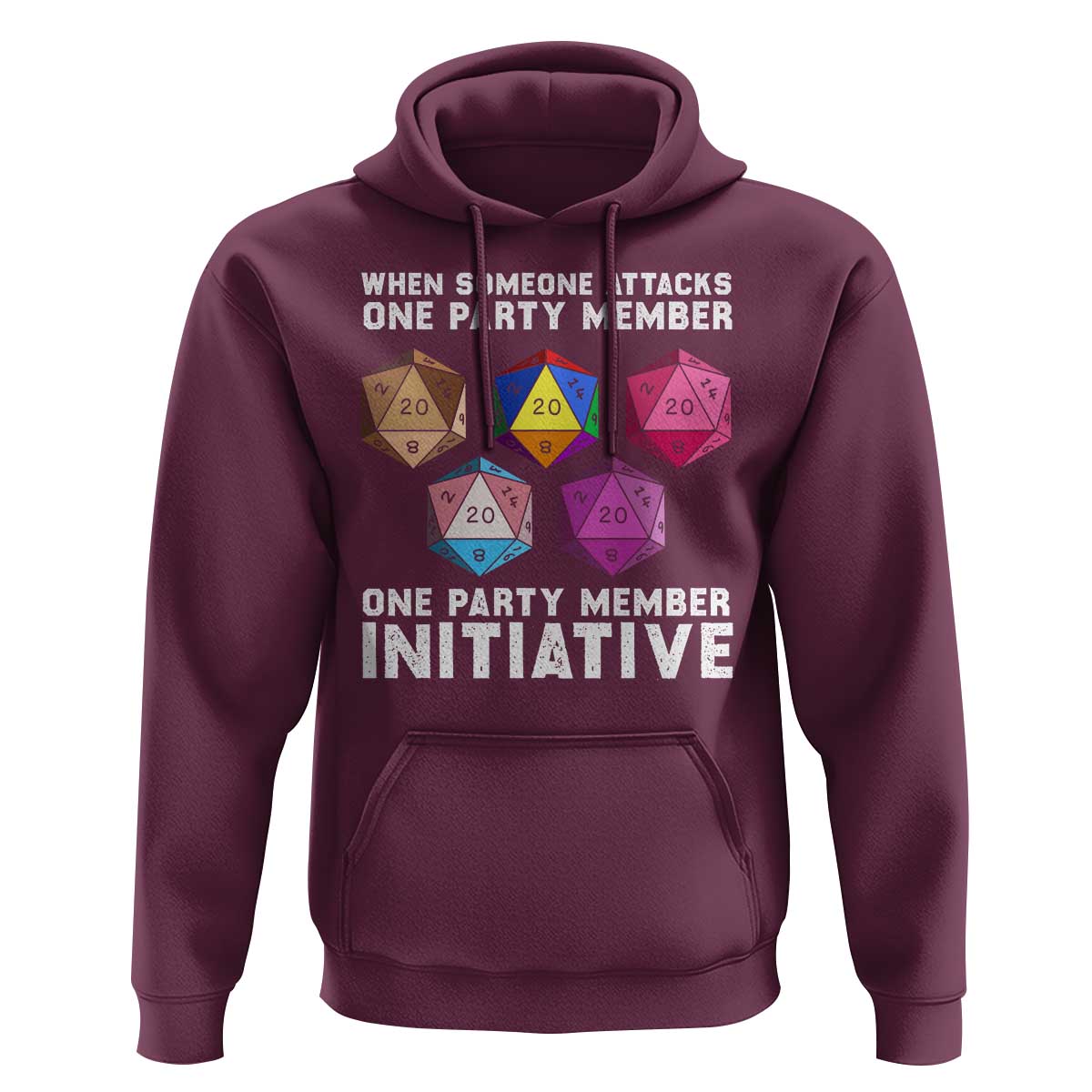 When Someone Attacks One Party Member D20 Dice LGBTQ Ally Hoodie - Wonder Print Shop