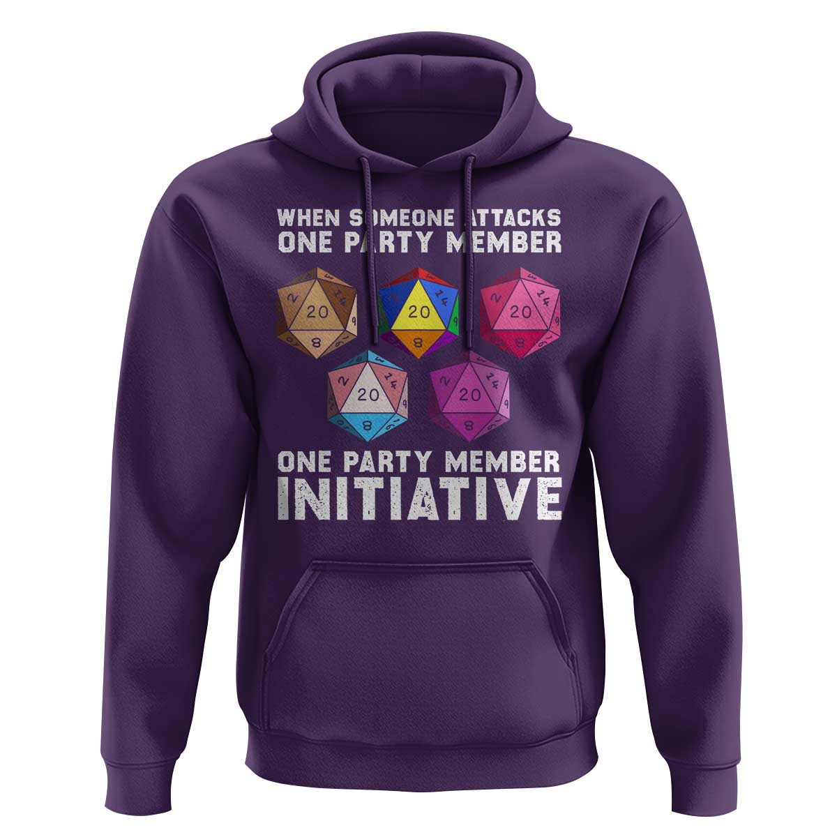 When Someone Attacks One Party Member D20 Dice LGBTQ Ally Hoodie - Wonder Print Shop