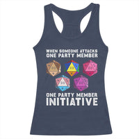 When Someone Attacks One Party Member D20 Dice LGBTQ Ally Racerback Tank Top - Wonder Print Shop
