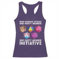 When Someone Attacks One Party Member D20 Dice LGBTQ Ally Racerback Tank Top - Wonder Print Shop