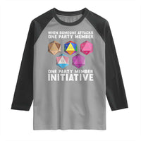 When Someone Attacks One Party Member D20 Dice LGBTQ Ally Raglan Shirt - Wonder Print Shop