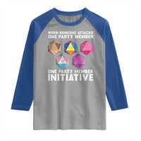 When Someone Attacks One Party Member D20 Dice LGBTQ Ally Raglan Shirt - Wonder Print Shop