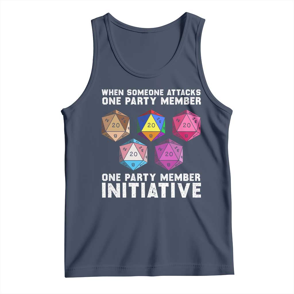 When Someone Attacks One Party Member D20 Dice LGBTQ Ally Tank Top - Wonder Print Shop