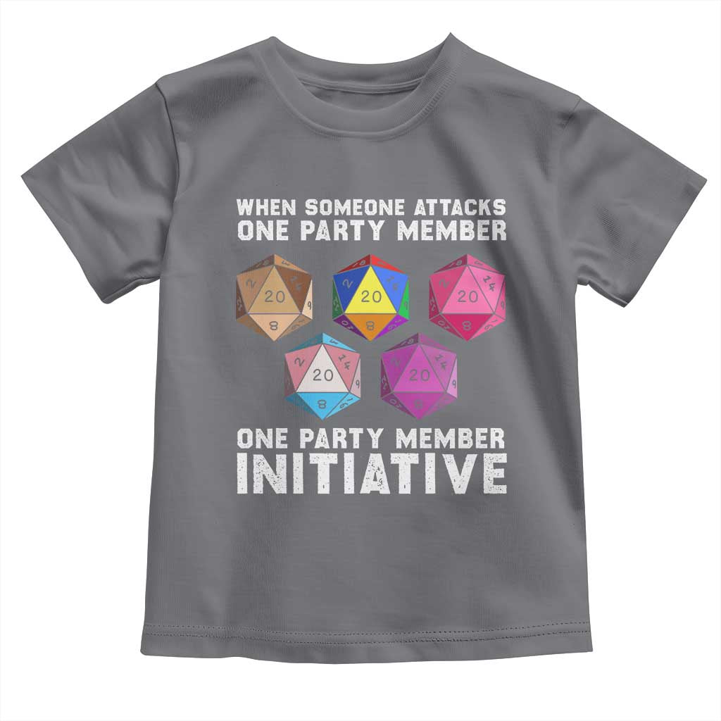 When Someone Attacks One Party Member D20 Dice LGBTQ Ally Toddler T Shirt - Wonder Print Shop