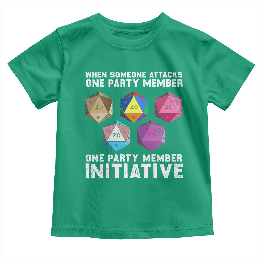 When Someone Attacks One Party Member D20 Dice LGBTQ Ally Toddler T Shirt - Wonder Print Shop