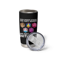 When Someone Attacks One Party Member D20 Dice LGBTQ Ally Tumbler Cup - Wonder Print Shop