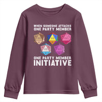 When Someone Attacks One Party Member D20 Dice LGBTQ Ally Youth Sweatshirt - Wonder Print Shop
