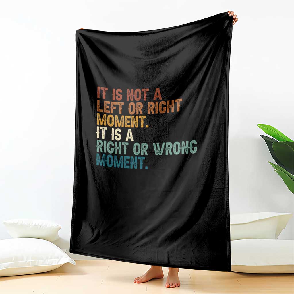 Retro Cory Booker Quotes Throw Blanket This is a Right or Wrong Moment Subtle FDT - Wonder Print Shop