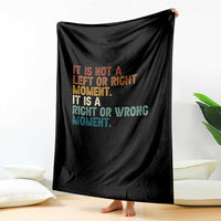 Retro Cory Booker Quotes Throw Blanket This is a Right or Wrong Moment Subtle FDT - Wonder Print Shop