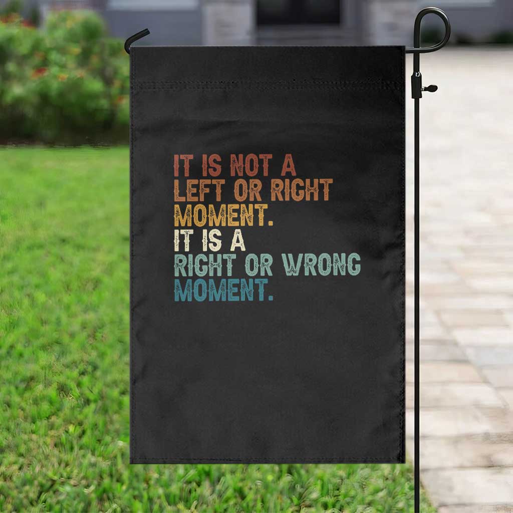 Retro Cory Booker Quotes Garden Flag This is a Right or Wrong Moment Subtle FDT - Wonder Print Shop